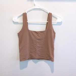 SQUARE NECK DOUBLE LAYERED TANK